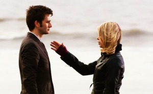 The Doctor and Rose at Bad Wolf Bay.  Image from http://i58.photobucket.com/albums/g246/sey115/burningup.jpg